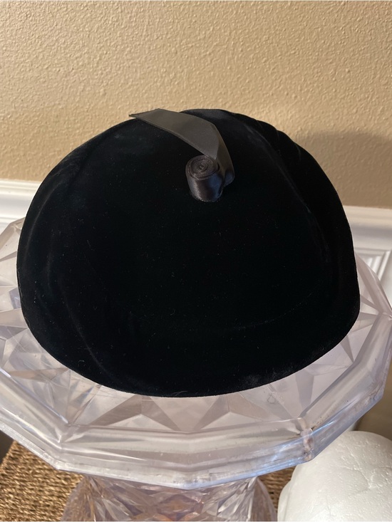 Sally Vielor Headlines Vintage Black Velvet Womens Beret Hat main image 4